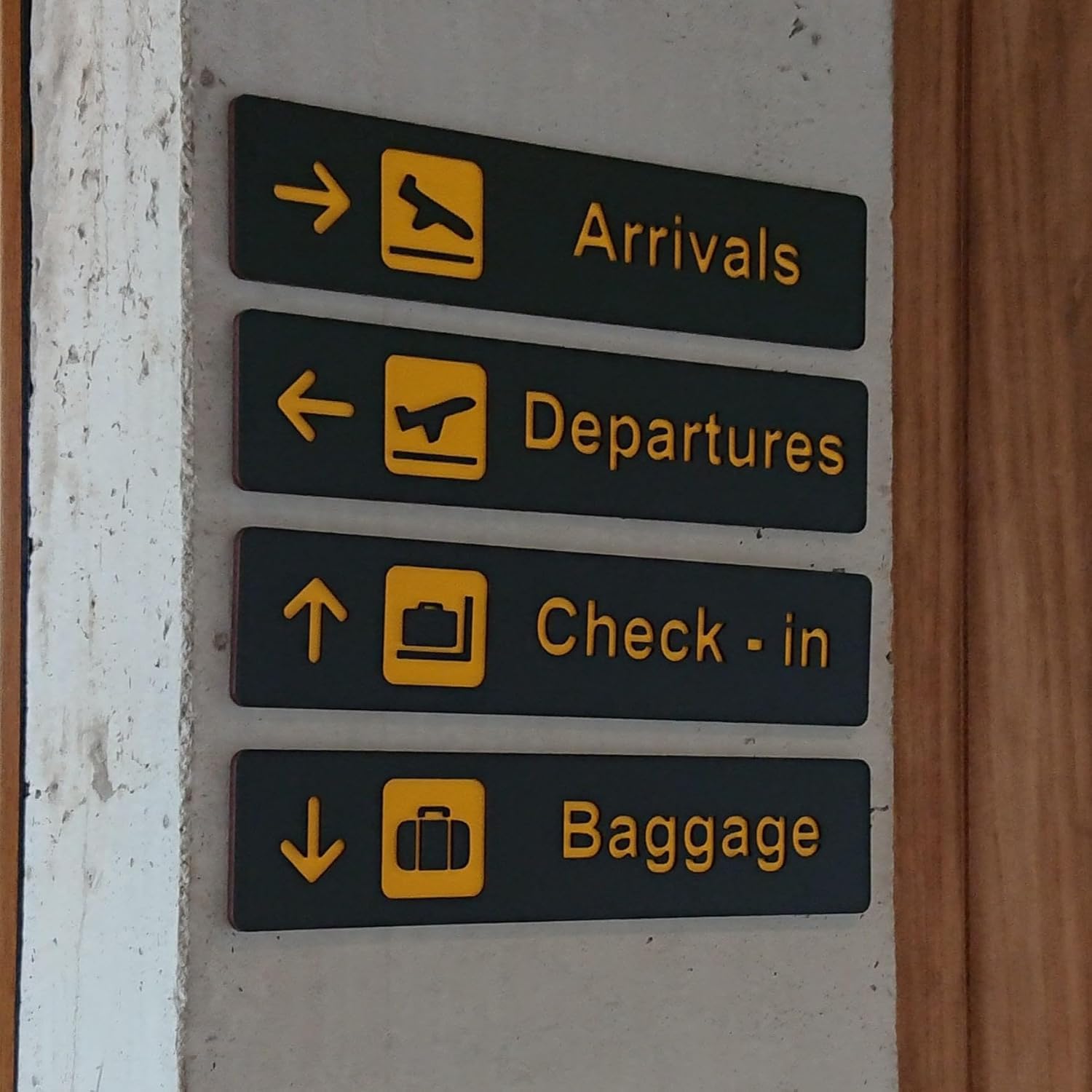 MANDALA SOUL Airport Signage Posters Pack x4, Airport Sign, Aviation, Travel-Themed, Room Decoration, Wall Art 3