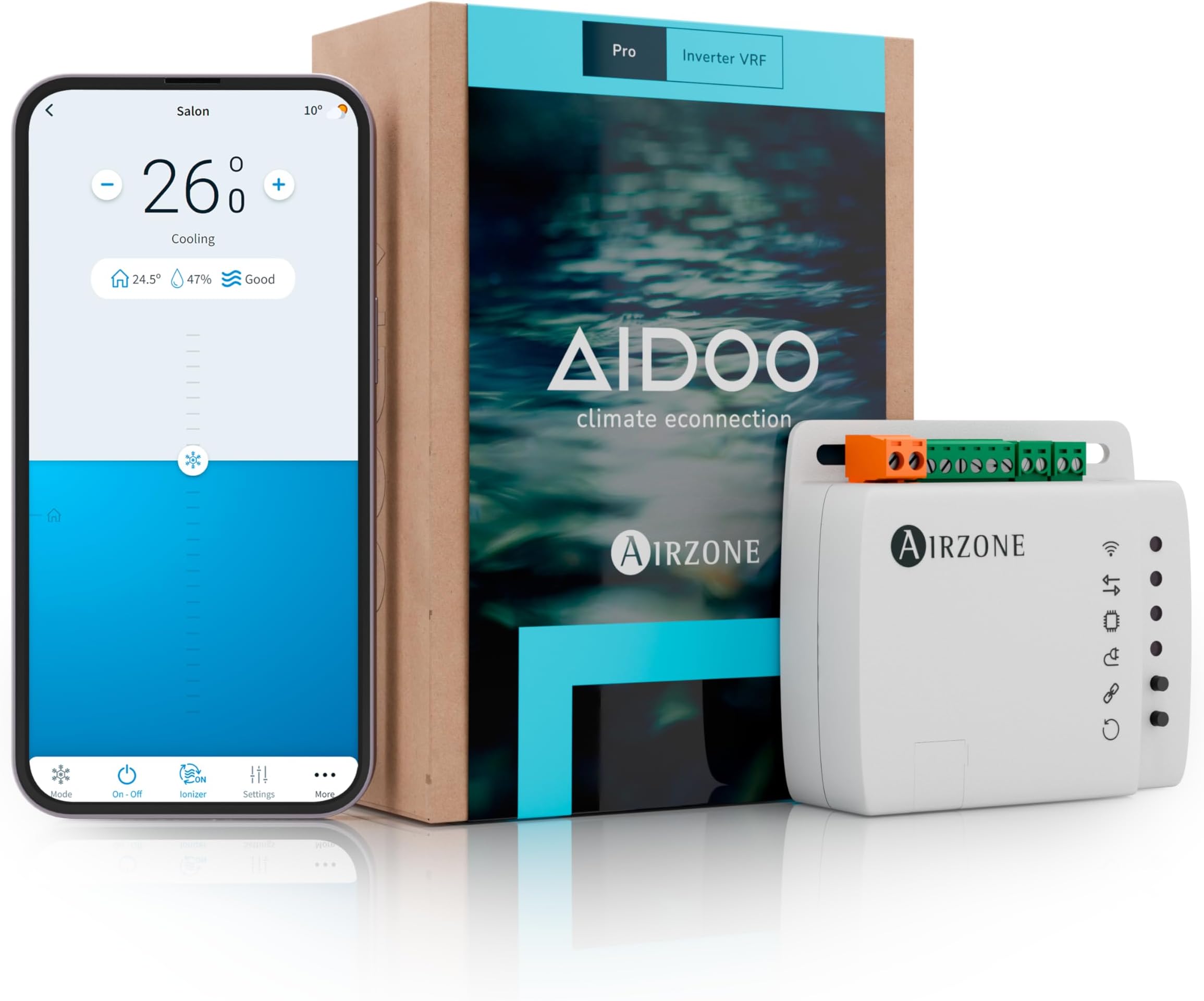 AIRZONE | Aidoo Pro Air Conditioner Control | Compatible with Mitsubishi | Integration in New and Old Systems | Inverter/VRF | Home Automation | Wi-Fi |AZAI6WSPMEL
