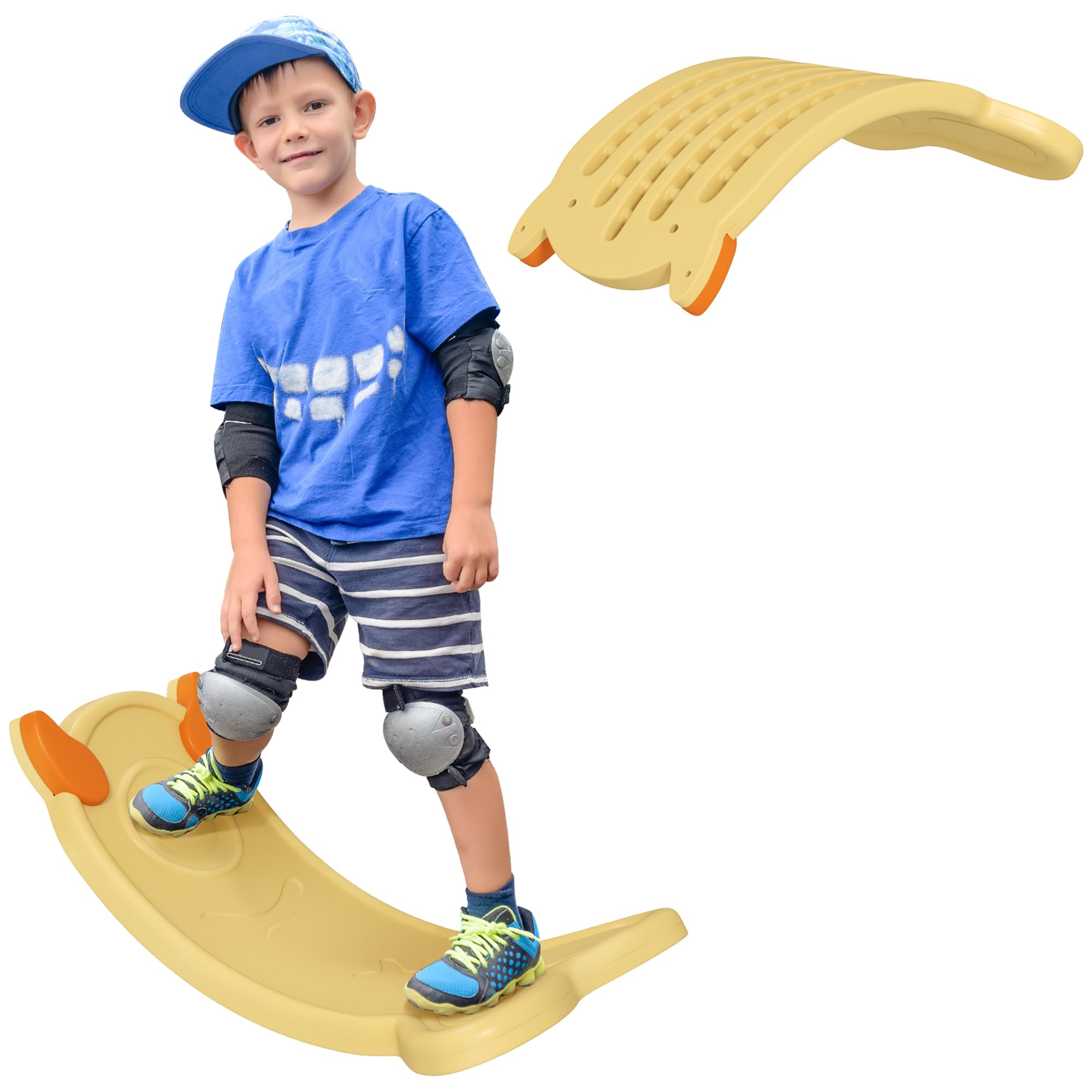 Aiyaplay Yellow Balance Board For Kids Balance Training & Sensory Play