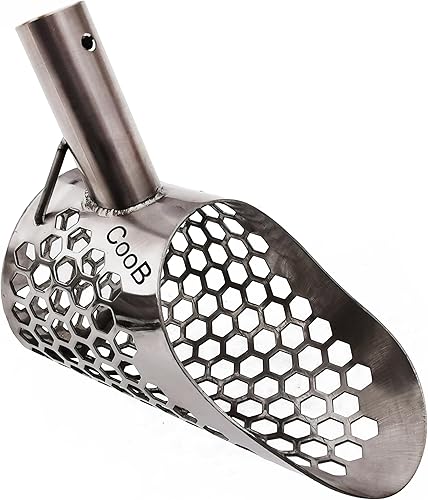 CooB Sand Scoop Pequeño Detector de Metales Compacto Herramienta Scout V1. Herramienta de caza de detección de metales, agujeros Hehaxedron 0.394 in