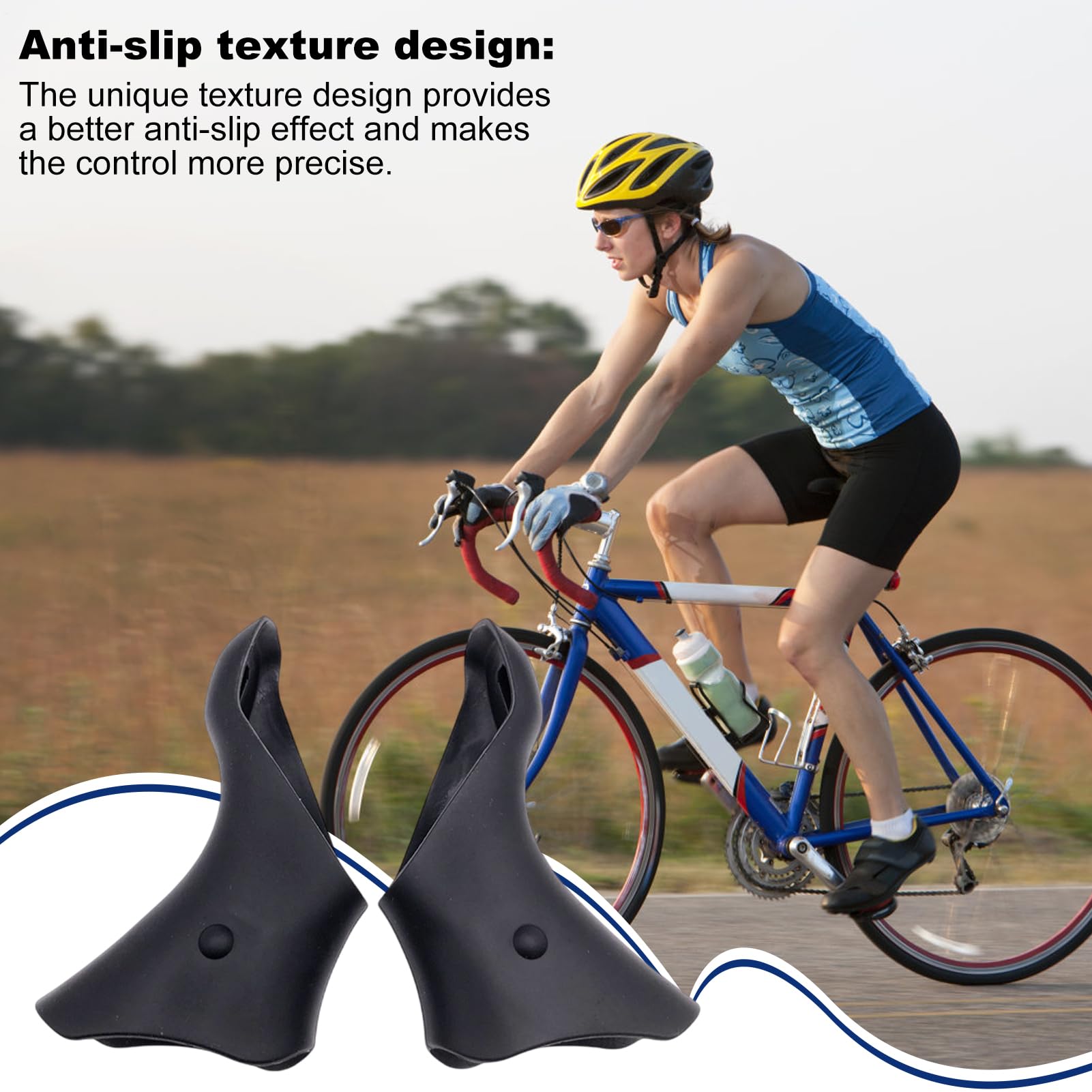 Copertura per del cambio del freno, in silicone flessibile, per del cambio della bicicletta, impugnatura antiscivolo per manubrio, protezione morbida per leve del freno della bicicletta