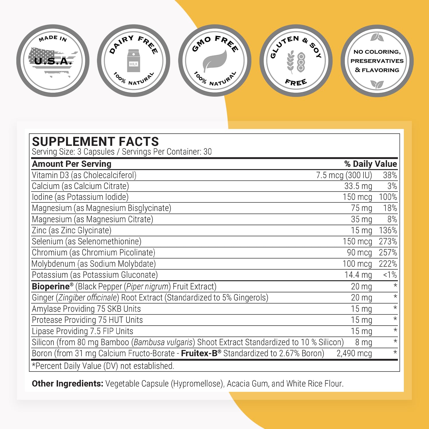 SuperSmart - Multimineral Complex Supplement (Full Spectrum) - with Magnesium, Zinc, Boron, Calcium, Chromium, Selenium, Iodine, Potassium | Non-GMO & Gluten Free - 90 Vegetarian Capsules — Amazon image 4
