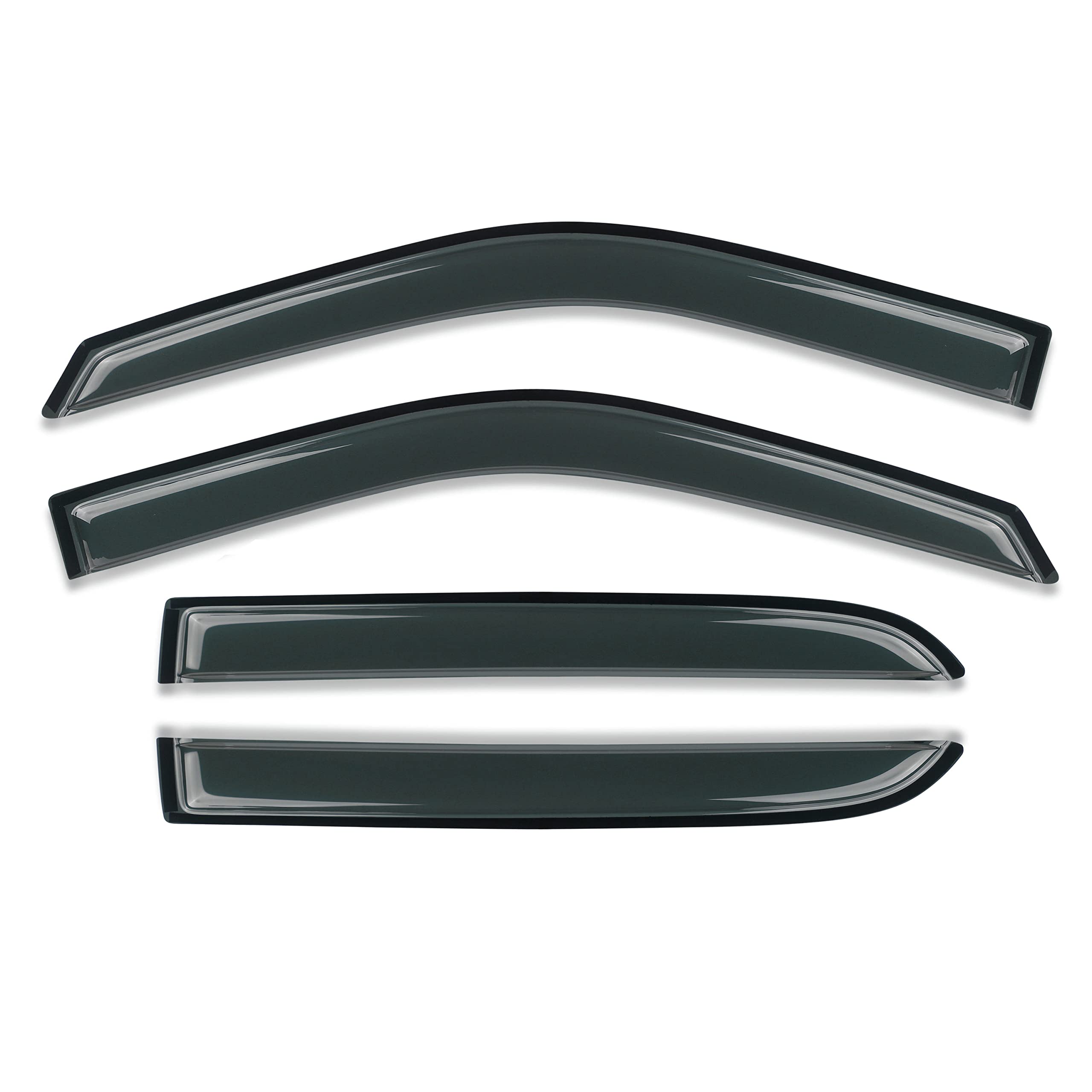 Photo 1 of Outside Mount Window Visor Sun Rain Guards Compatible with Ram 2009-2010 1500 Crew Cab Pickup 2009-2010 2500/3500 Crew Cab/Extended Crew Cab with 4 Full Size Doors