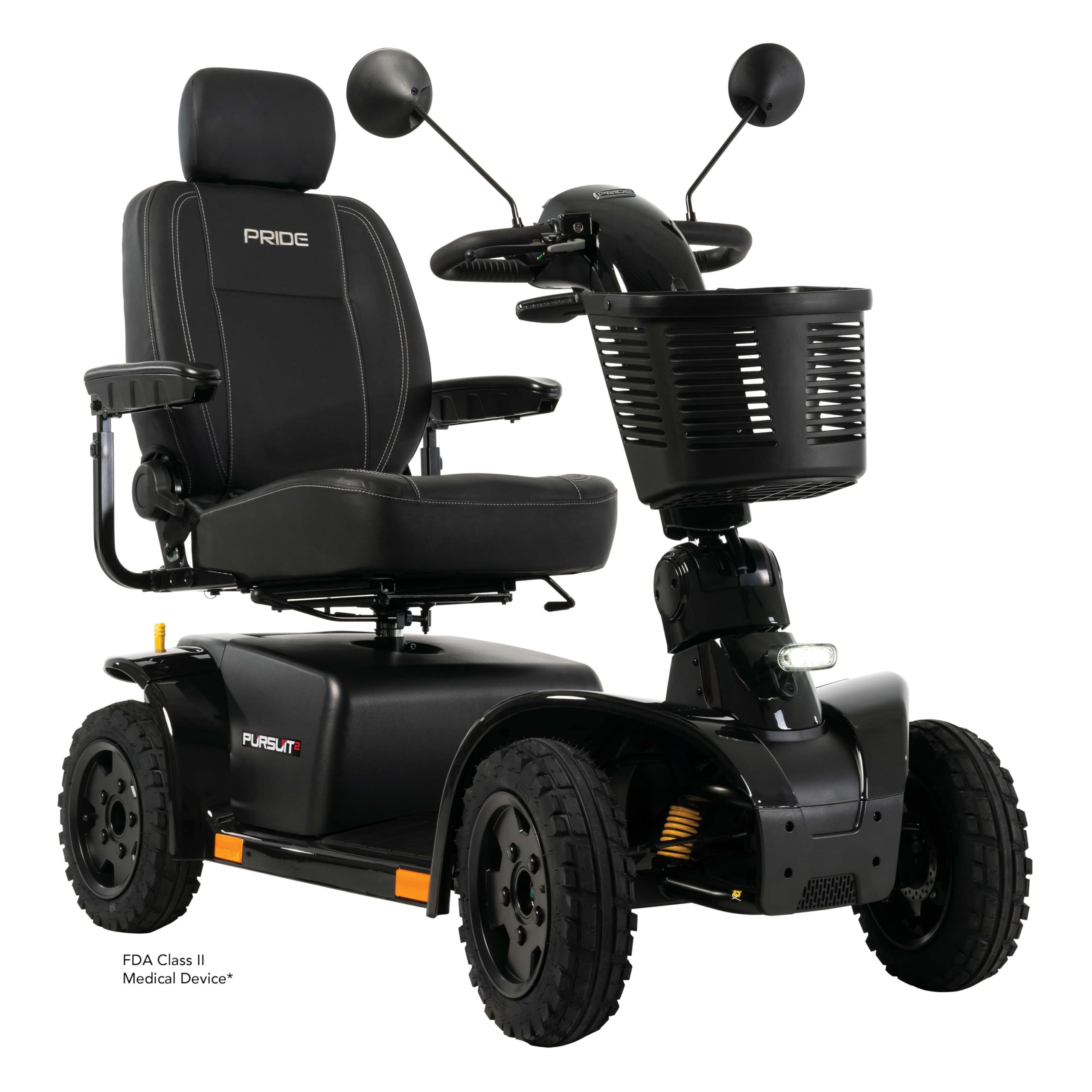 The Pursuit 2 4-Wheel Mobility Scooter (Black, 50Ah Standard Battery)