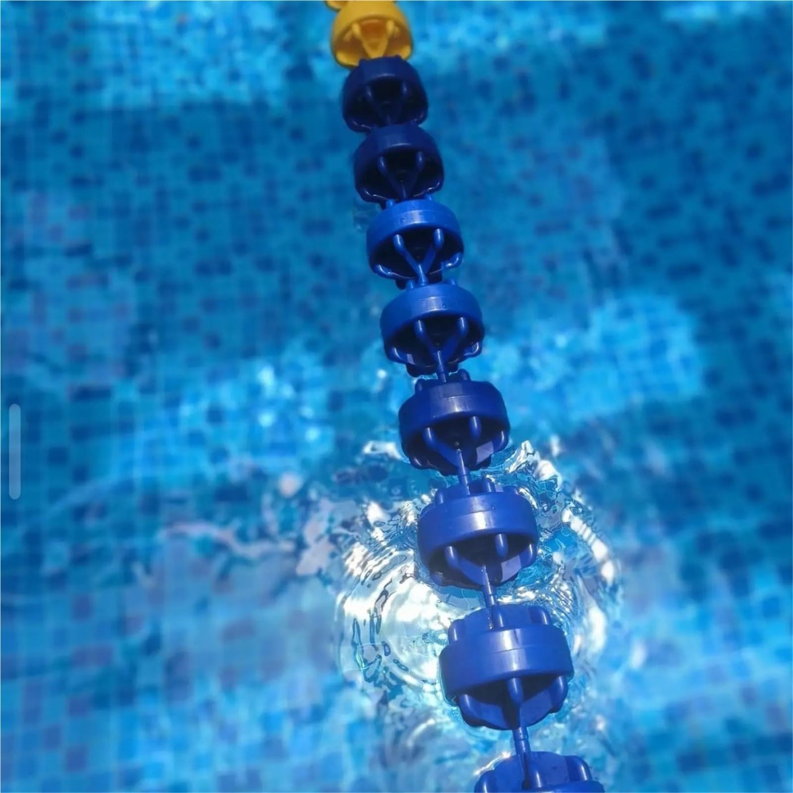 PLSZLL Floating Divider Line With Spherical Floats, Ball-Style Pool Lane Separator For Event/Temporary Pools, Swimming Lane Divider Rope, High Visibility(L 25M)