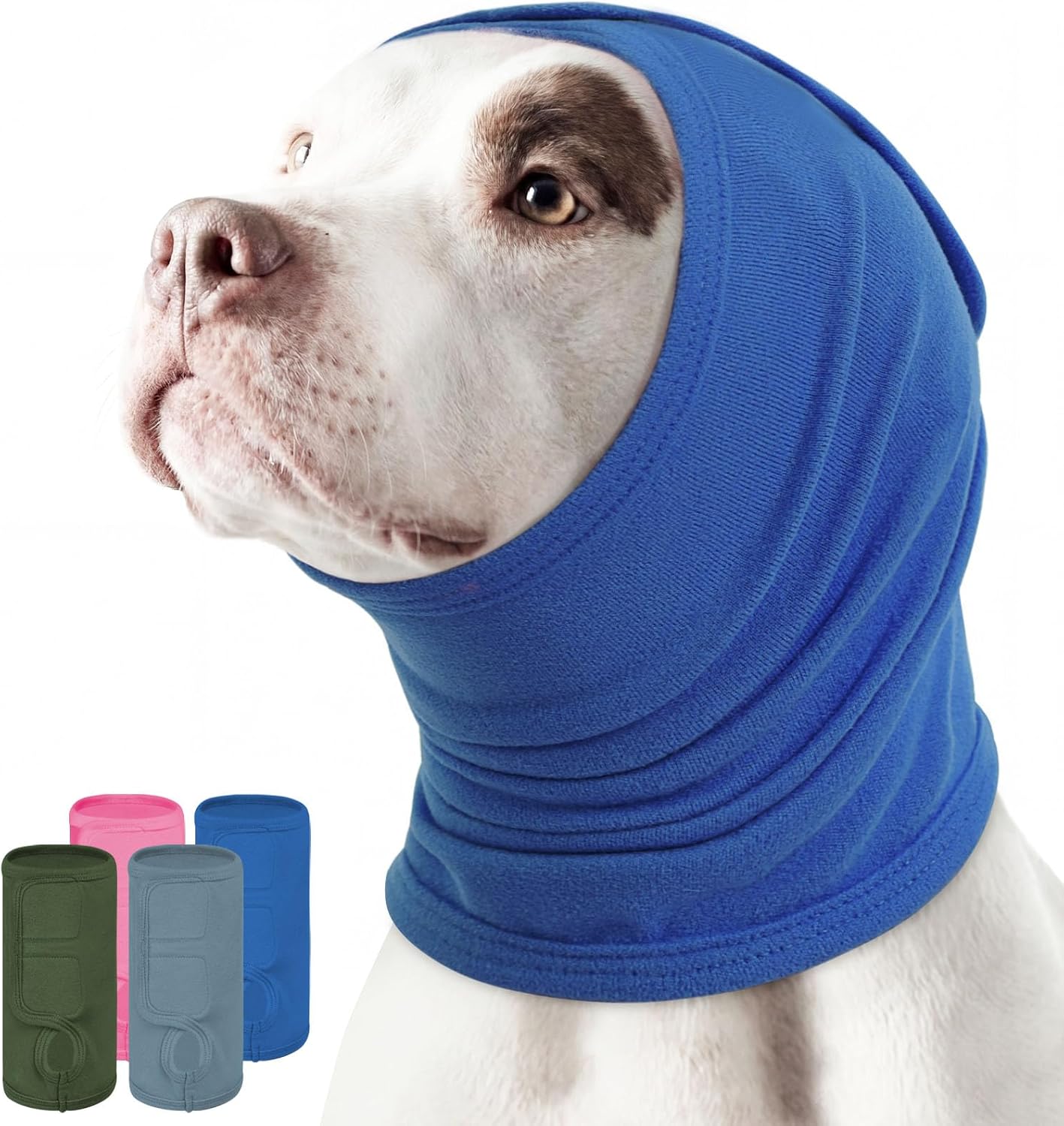 KOESON Dog Calming Hoodie for Large Breeds, Adjustable No Shake Ear Wraps for Dogs, Soft Dog Ear Muffs Noise Protecion, Pet Head, Ear & Neck Covers for Thunder, Firework, Separation Anxiety, Hematoma
