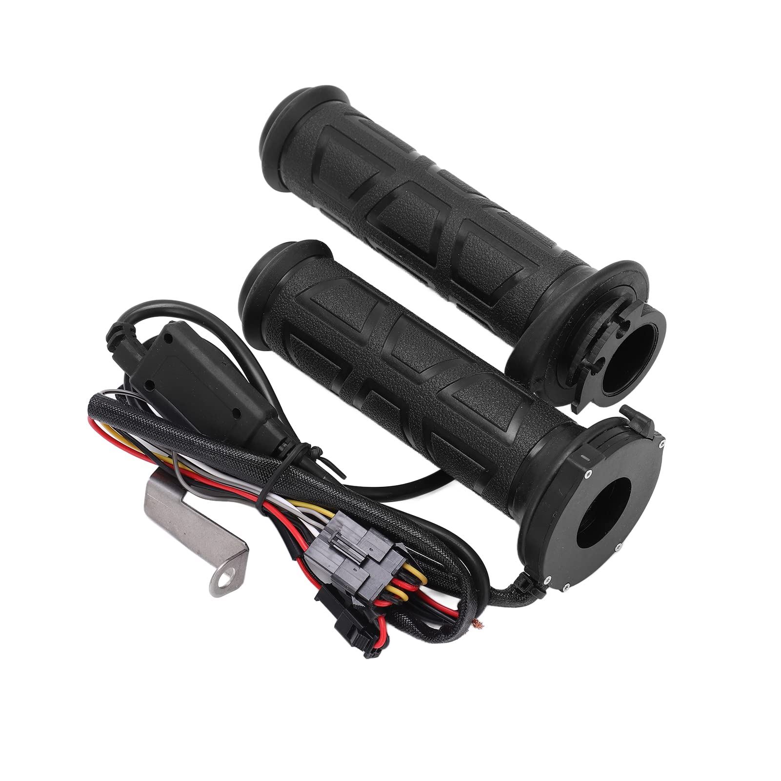 Paire de Poignées Chauffantes pour Moto, 22mm/0,87 Pouces, 50 à 70 ℃, Modification Universelle Intelligente Noire 12V