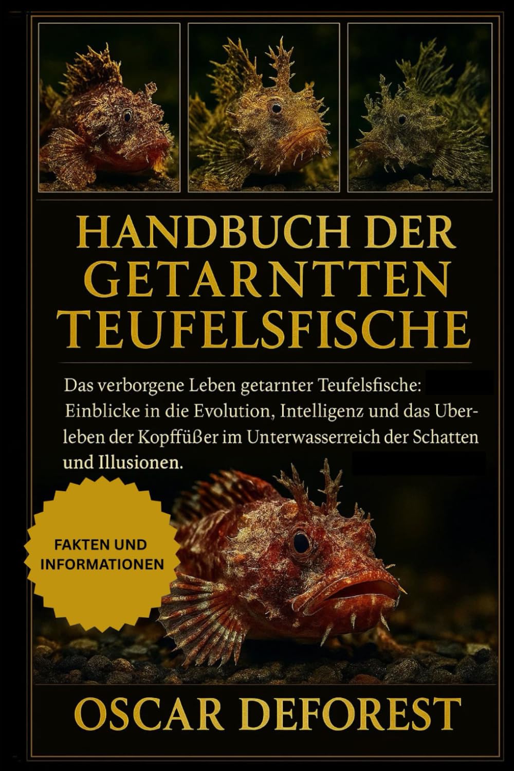 HANDBUCH DER GETARNTEN TEUFELISCHE: Das verborgene Leben getarnter Teufelsfische: Einblicke in die Evolution, Intelligenz und das Überleben der ... Unterwasserreich der Schatten und Illusionen.
