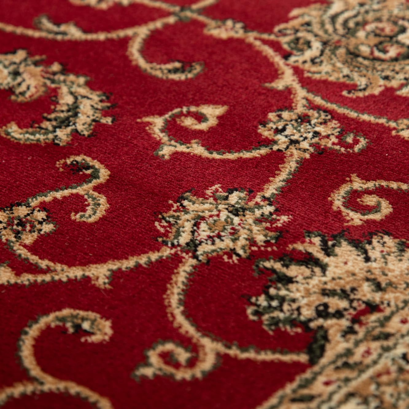 SIMPEX Alfombra Oriental 160x230 cm Roja, Diseño Clásico, Fácil de Cuidar y Resistente, Elegante Alfombra para Comedor o Espacios Amplios