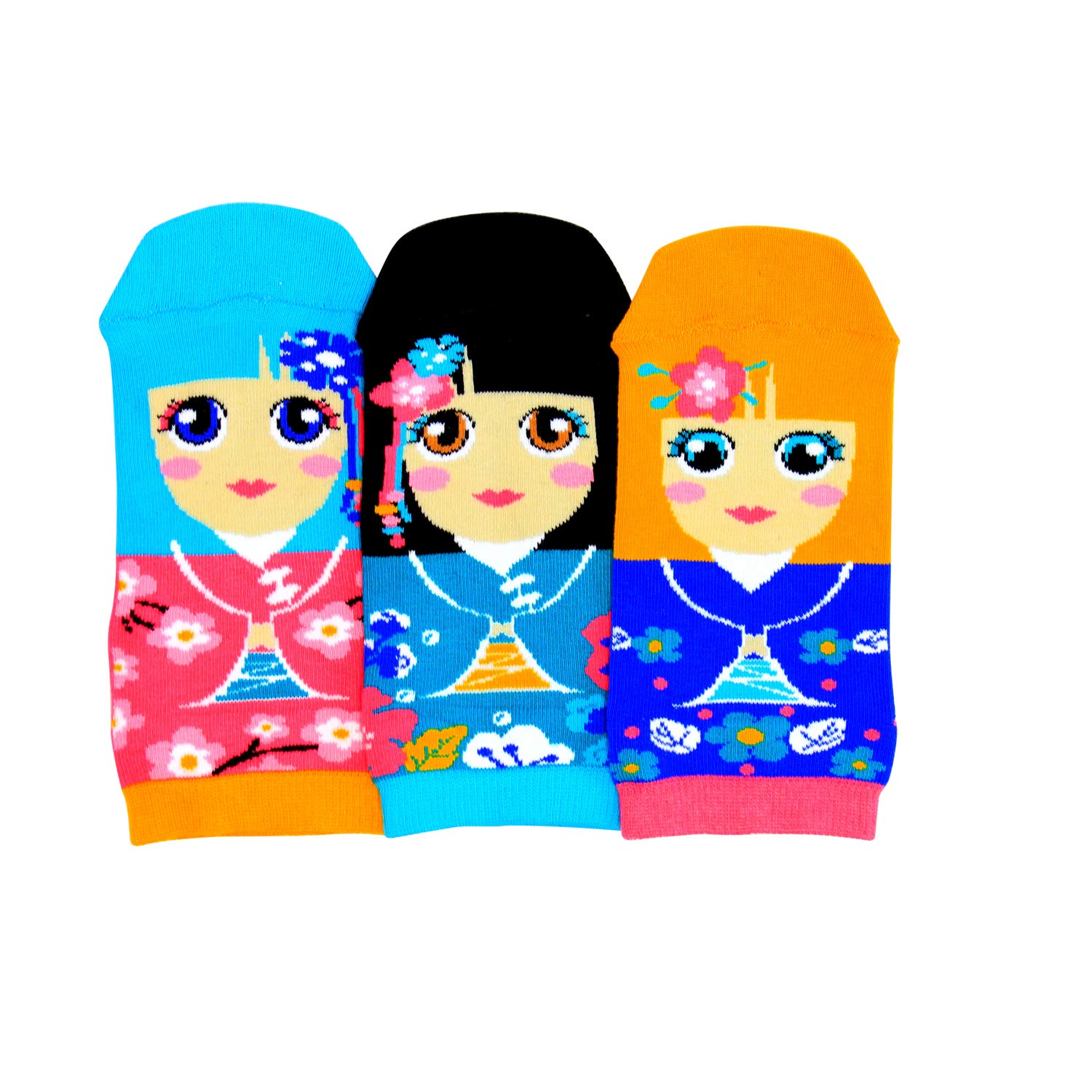 United Oddsocks Girls Multi - 3 Oddsocks Liners For - Dolls - Uk 12-5.5 Eur 30.5-38.5 Us 13.5-8