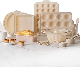 COOK WITH COLOR 17 Pc. Silicone Baking Pan Set - Non-Stick & Easy Clean ...