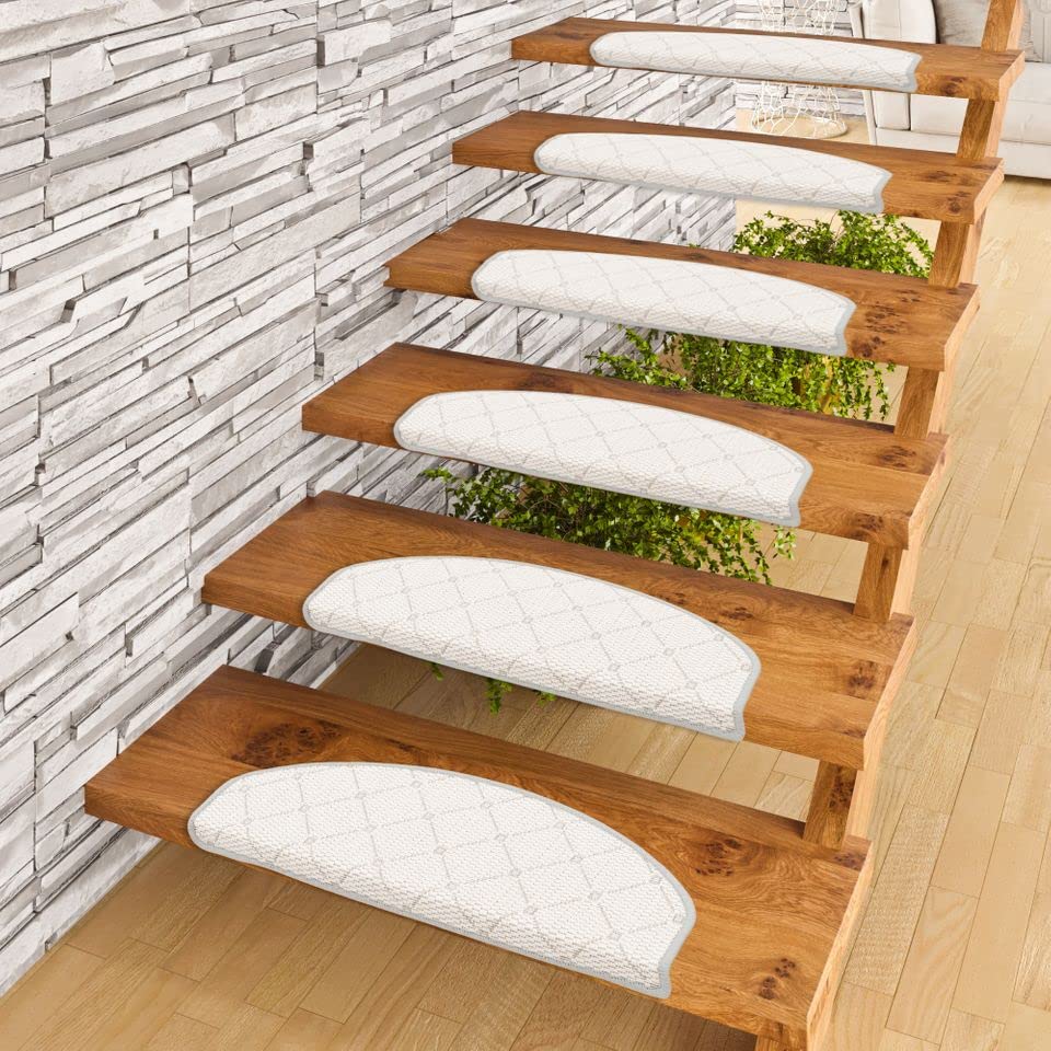 Snapstyle In & Outdoor Stufenmatte Flachgewebe Oslo Hellgrau Karo Modern (halbrund) einzeln oder im...