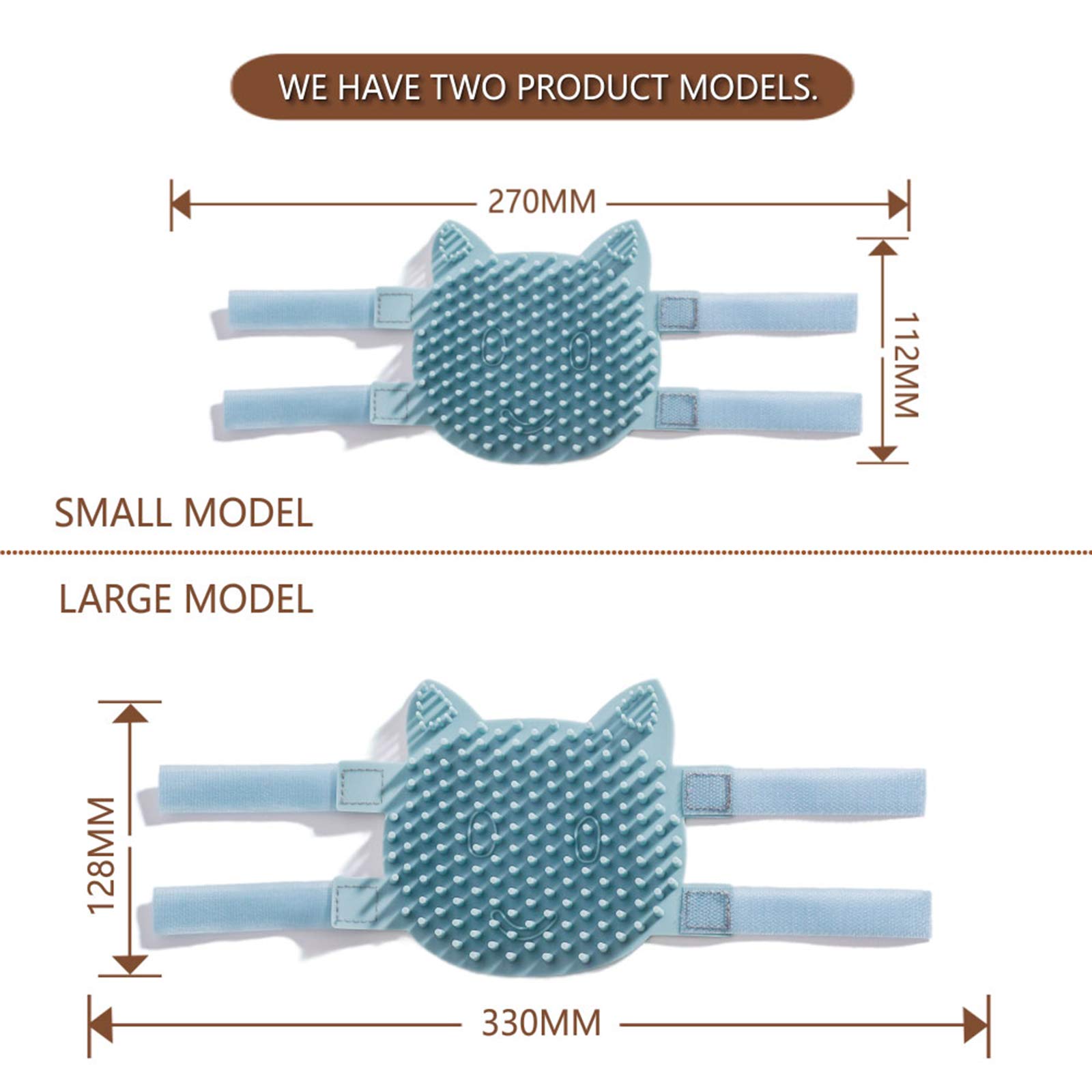 Cat Pet Self Grooming Comb Brush - Multi Functional Catnip Flavor Corner Massage Glove Tool for Kitten Puppy Relaxing, Extra Soft Silicone Pins Handy Hair Shedding Trimming - image 8