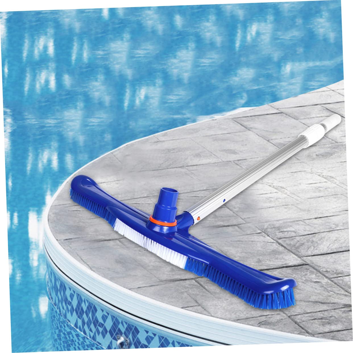 Brosse de Nettoyage pour Piscine avec Poils Plastique Brosse Robuste pour Murs et Sols pour Divers Surfaces Extérieures