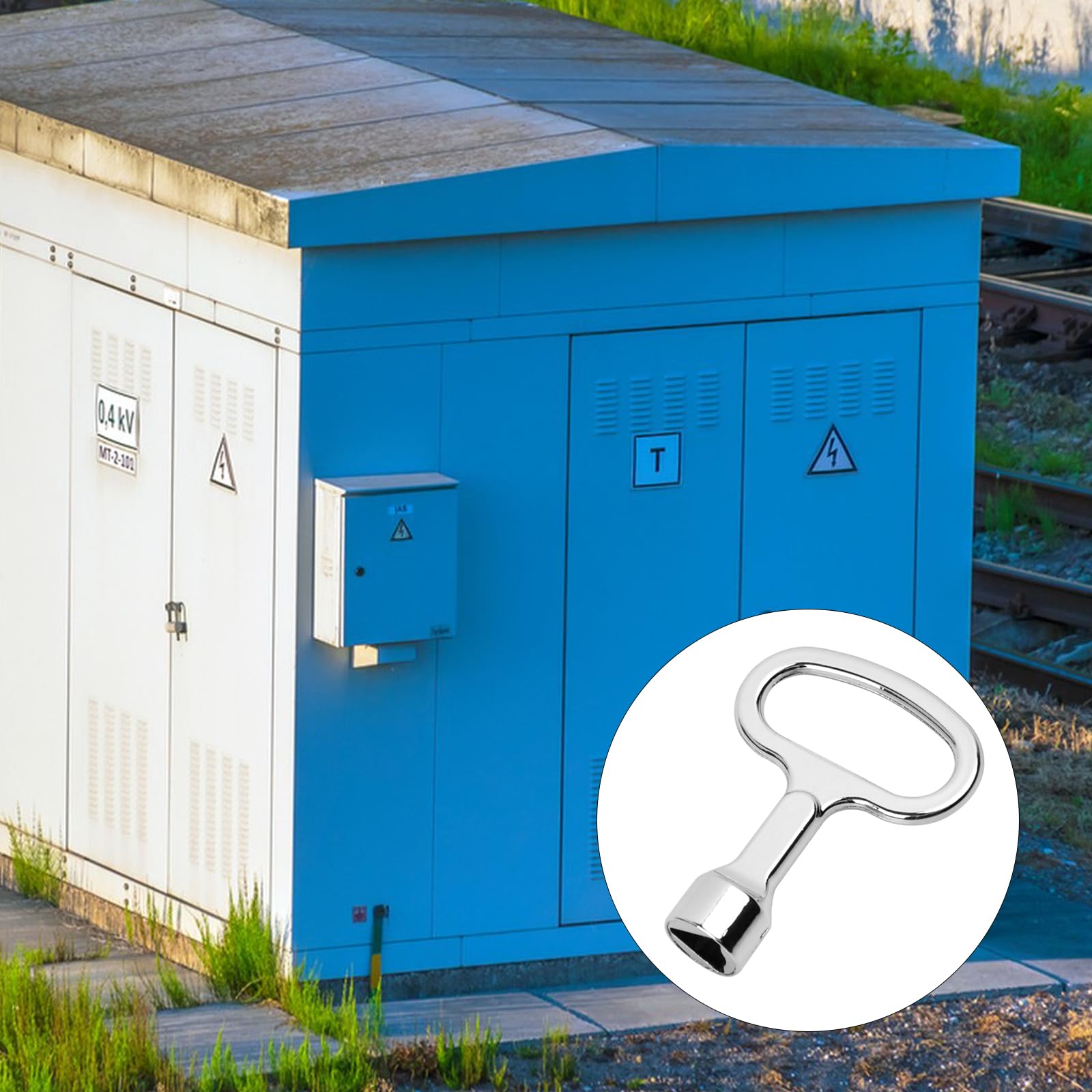 6 chiavi triangolari a bussola quadrate, chiave a croce per acqua, serratura universale in lega di zinco, per cassette elettriche, contatore di energia elettrica, box armadio