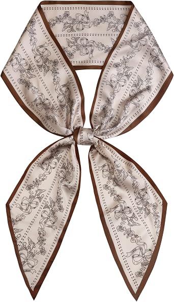 Silk Hair Scarf for Women Fashion Headscarf Lightweight Neck Bandanas for Purse Scarf Handbag Accessories