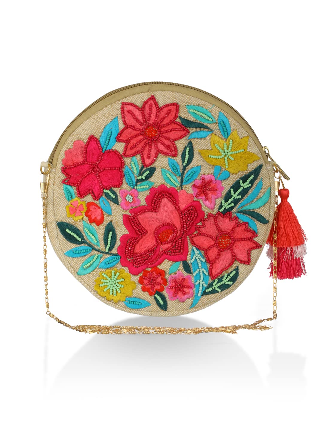 PriyaasiPhool-ing A-round Beaded Cross Body Bag