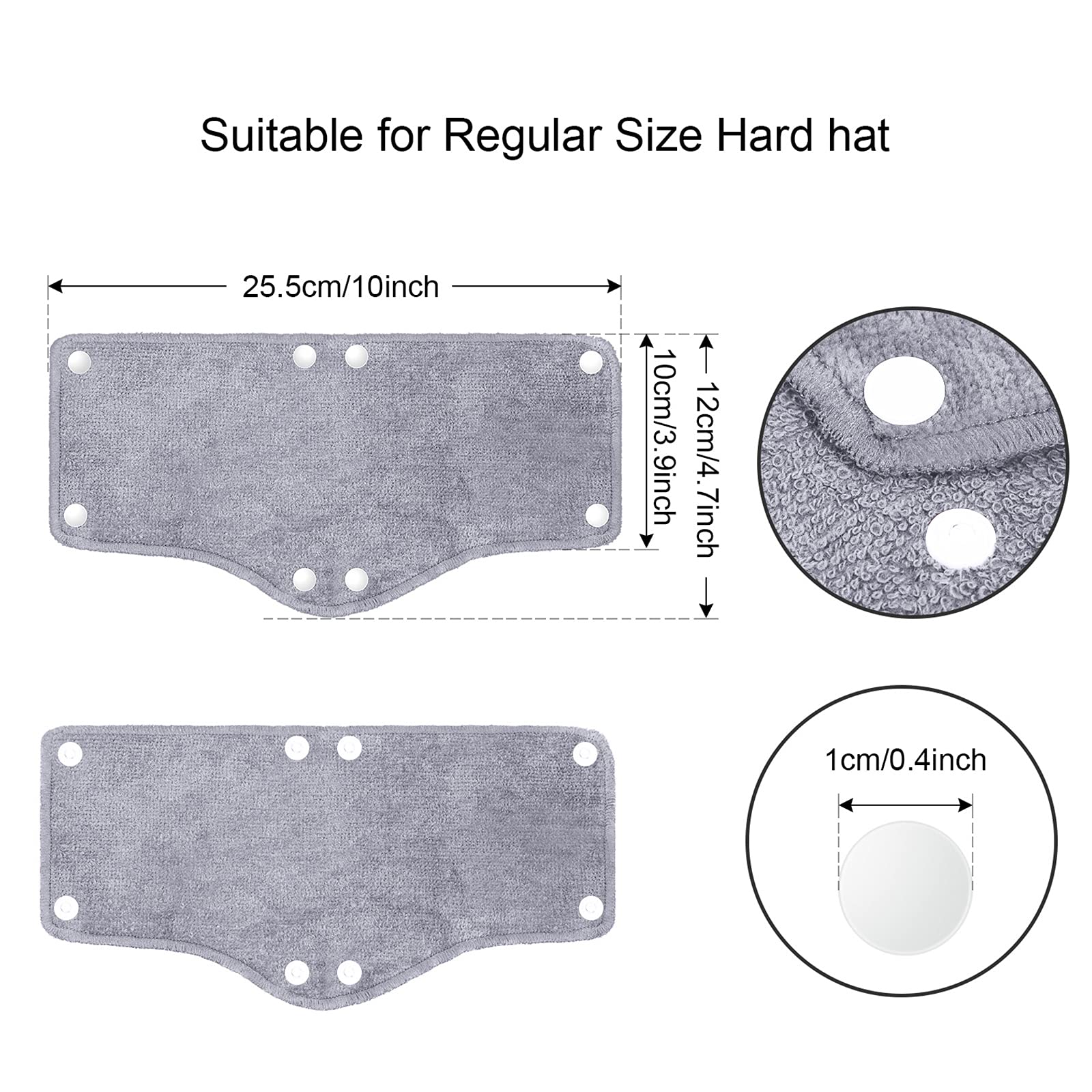 Hard Hat Sweatband, Cotton Helmet Sweatband Hard Hat Liner, Washable Sweat Band Reusable Safety Sweat Band Snap Hard Accessories