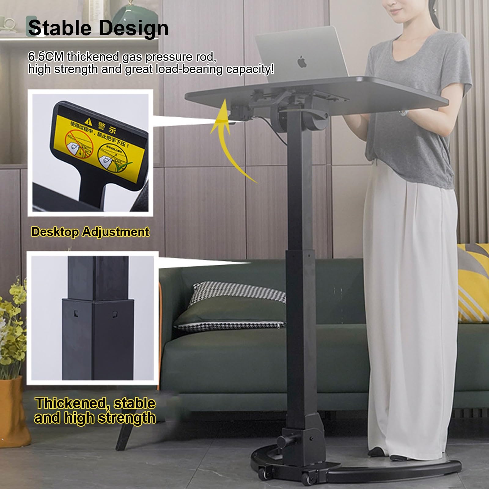 Amazon | スタンディングデスク 昇降式 ポータブルフロアレクターン