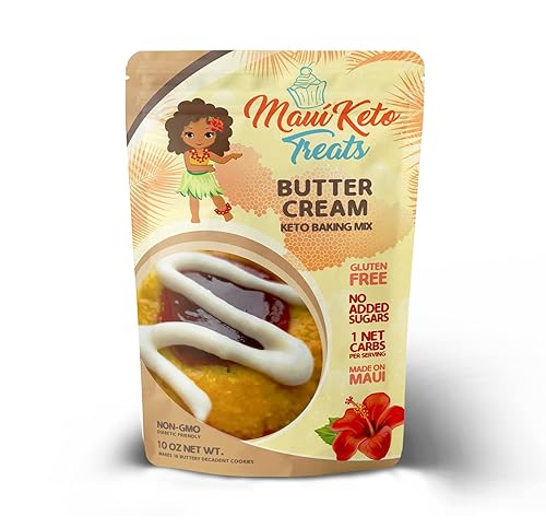Maui Keto Treats Mezcla de galletas de crema de mantequilla sin gluten baja en carbohidratos hecha con harina de almendras orgánicas 12 onzas mezcla Maui Keto Treats Mezcla de galletas de crema de mantequilla sin gluten baja en carbohidratos hecha con harina de almendras orgánicas 12 onzas mezcla