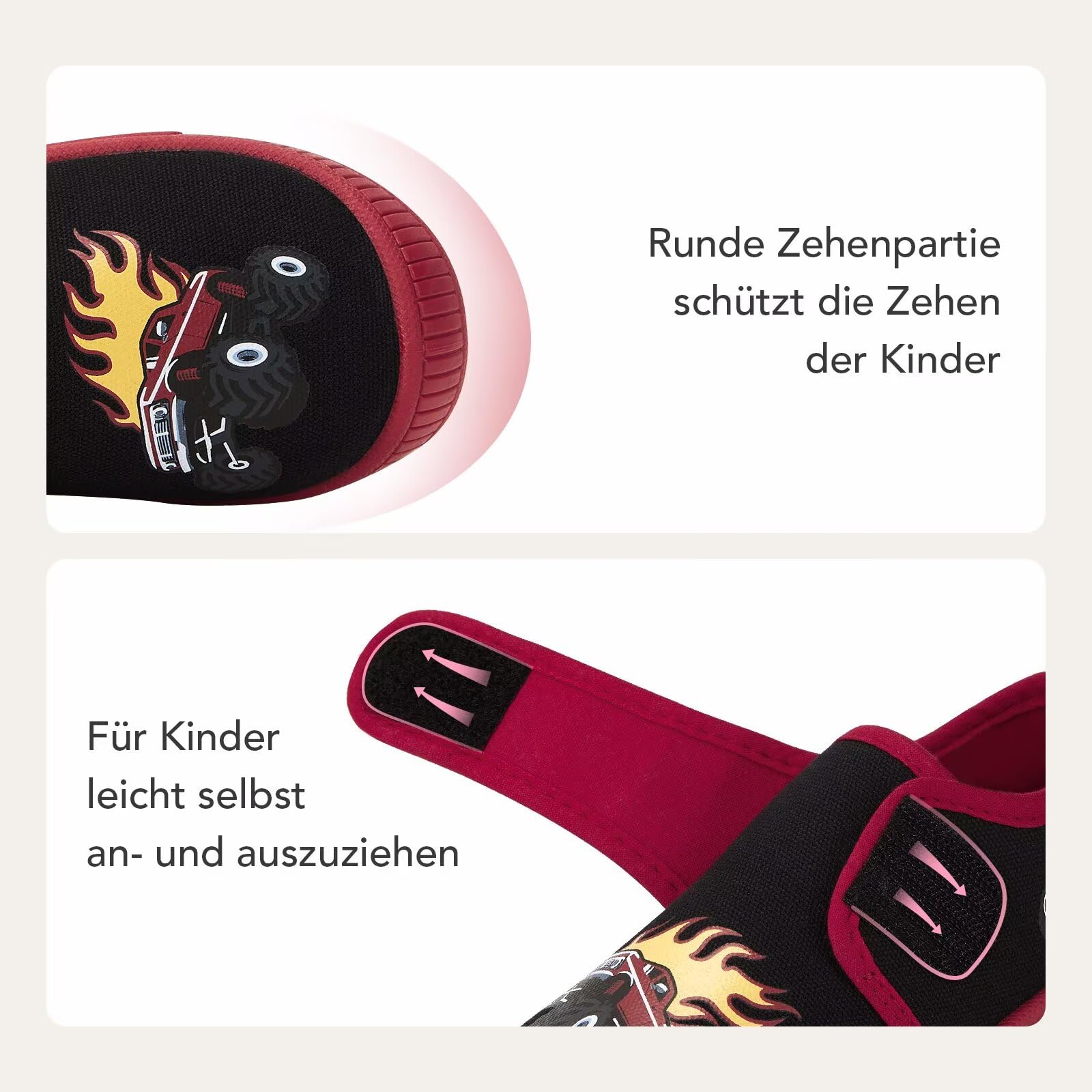 EUXTERPA Hausschuhe Kinder Jungen Mädchen Kleinkind Hausschuhe Unisex Barfuß leichte Hausschuhe Kindergarten Indoor-Anti-Rutsch