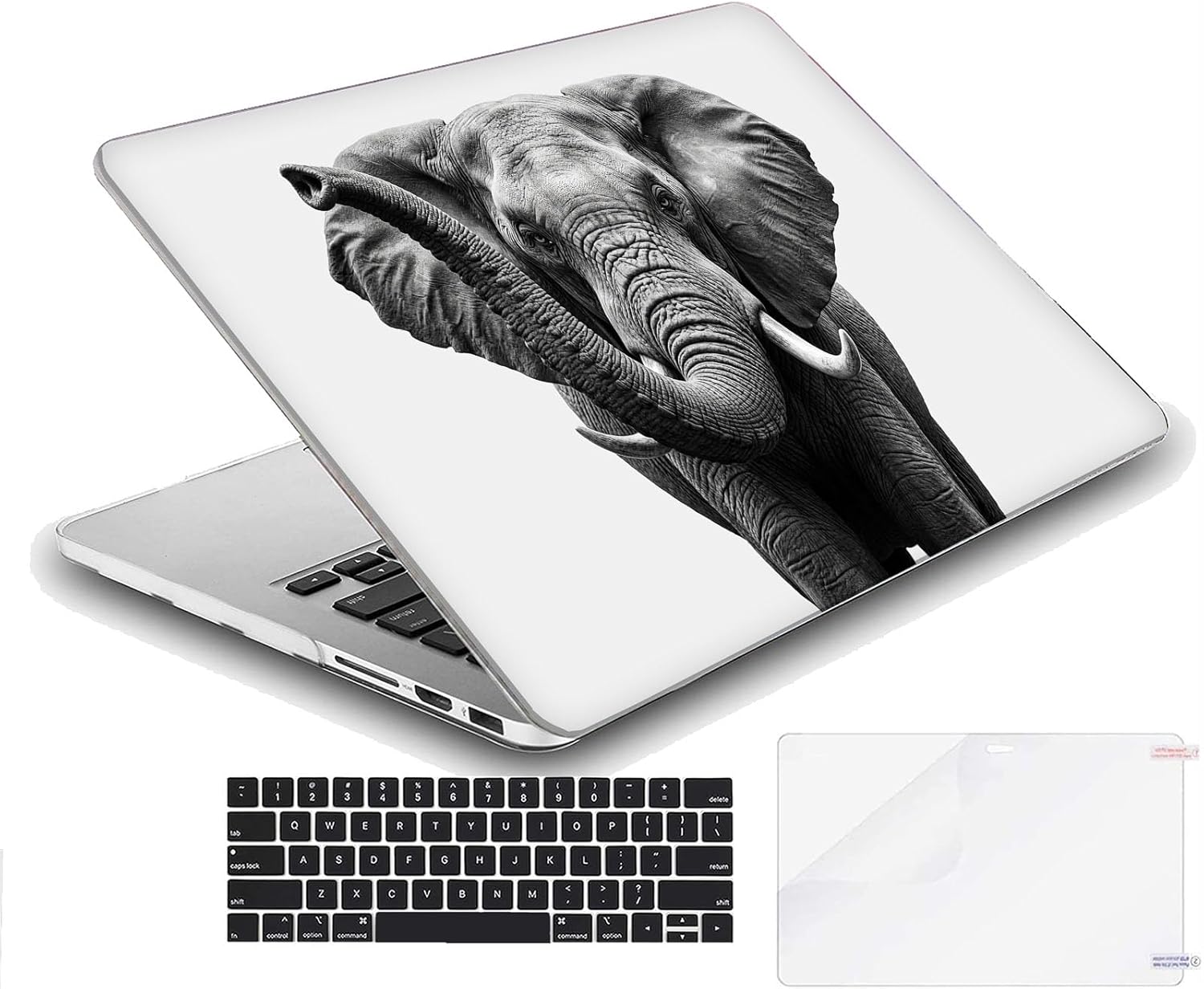 Compatible with MacBook Neo 13-inch, Hard Shell Case with Keyboard Cover and Screen Protector (A3404 A18 Pro chip, 2026 Release) - Elephants MC22779