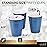 Amcrate Disposable Cups, Pastel Blue 18-Ounce Plastic Party Cups, Strong and Sturdy for Wedding, Christmas, Halloween, 50 Pack