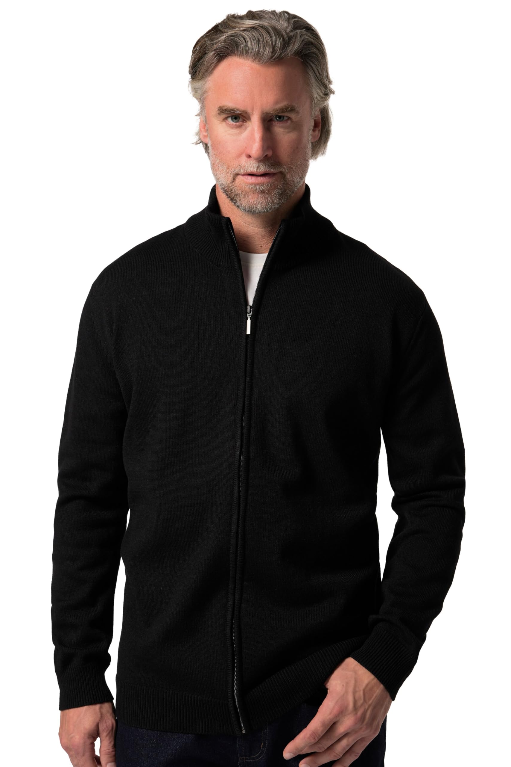 Boston Park Herren große Größen Übergrößen Menswear L-8XL Strickjacke, Langarm, Stehkragen 832943