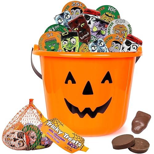 Miniatura 6 de Bolsa de malla de aperitivos de Halloween, dulces envueltos individualmente para fiestas, festivales y casas encantadas (paquete de 18, total de 324