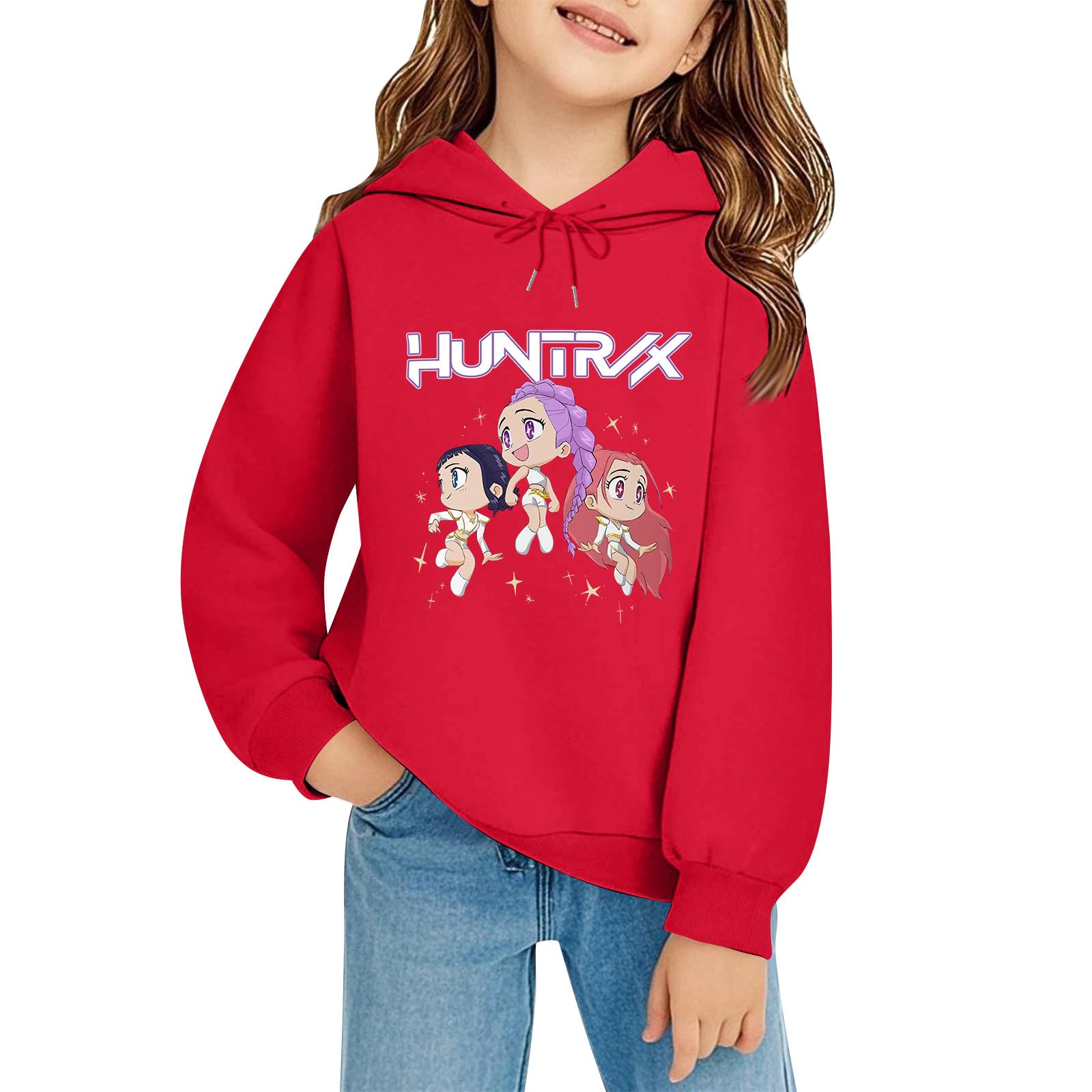 Survêtement 2 Pièces K-POP Demons Hunters - Style Y2K Vintage - Hoodie Et Pantalon Pour Fille - Taille Supérieure à L'Usuel