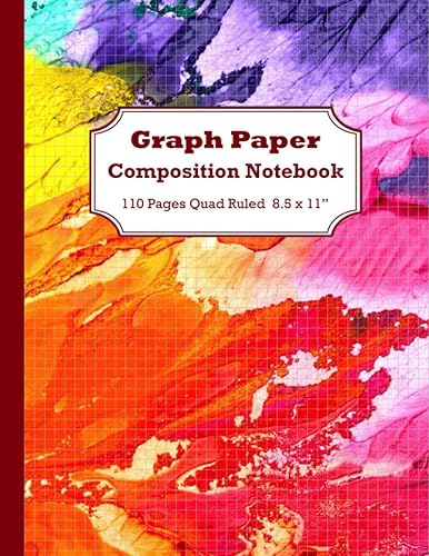 Graph Paper Composition Notebook Grid Paper (5 squares per inch) Quad Ruled 5x5 Grid Paper for Math & Science Students 8.5 x 11