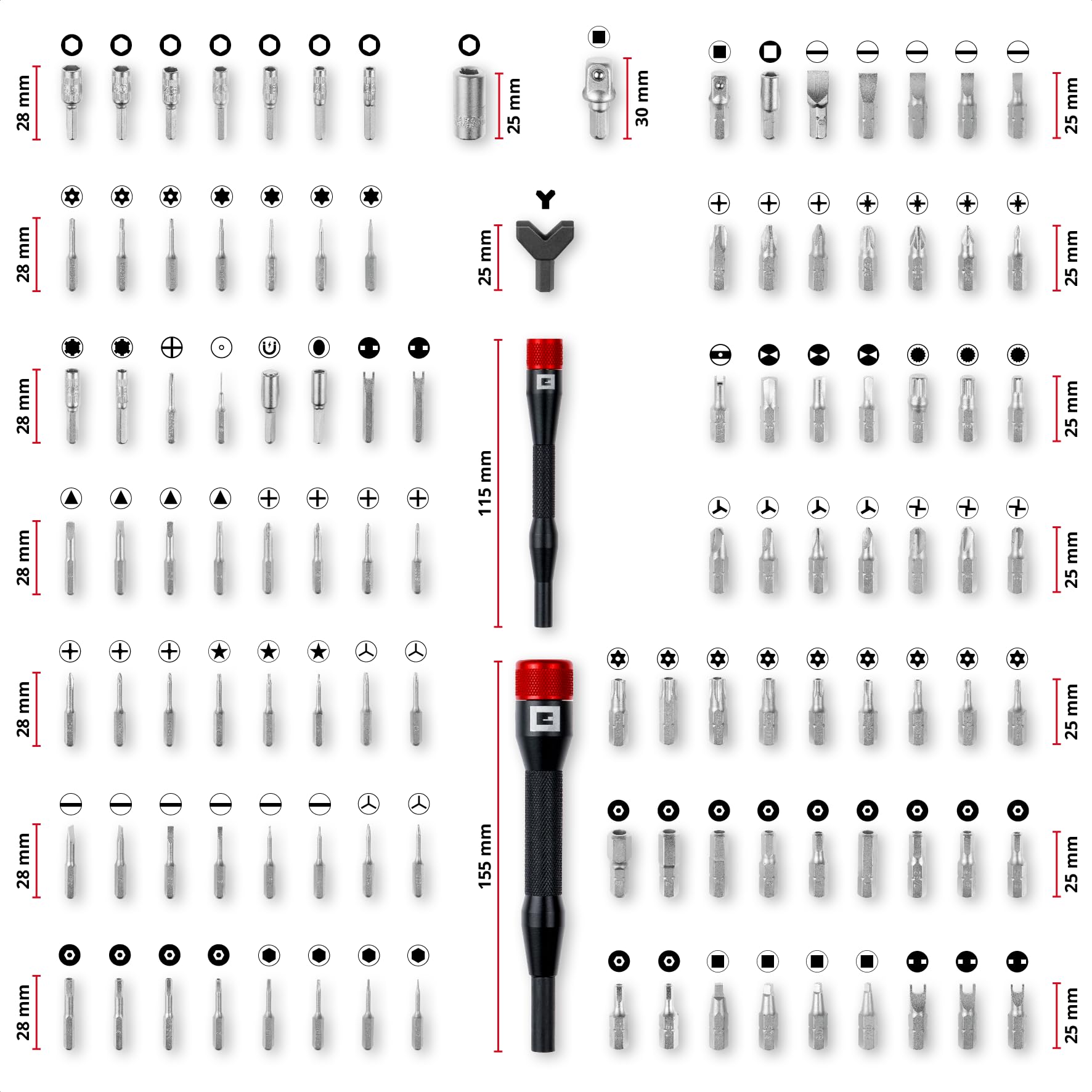 KIT KWB Juego de 114 puntas de precisión surtidas