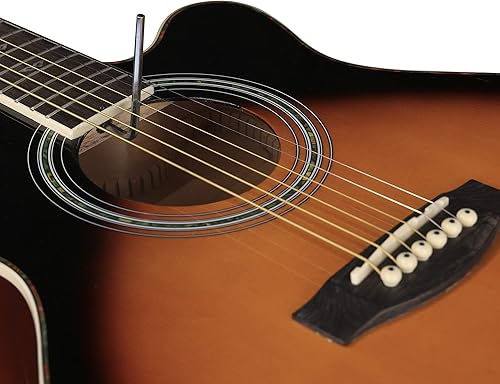 Miniatura 6 de WINZZ AF168C - Guitarra acústica de abeto 34 recortada para principiantes, estudiantes, niños con kit avanzado para diestros, 36 pulgadas