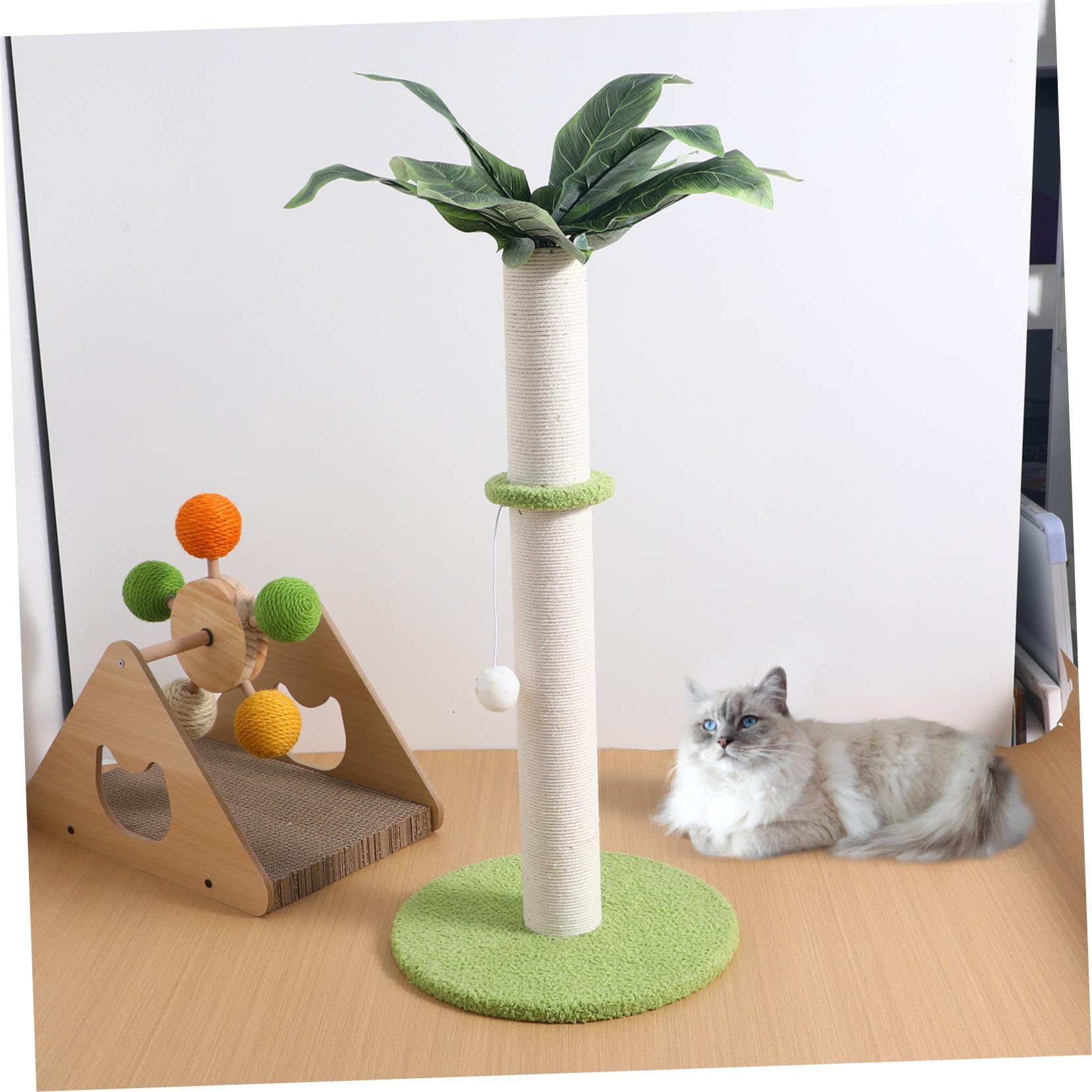 BESTonZON Rascador para Gatos de Interior Poste de Rascar para Uñas Tablero Rascador de Suelo para Gatos Pequeños para Salones y Habitaciones