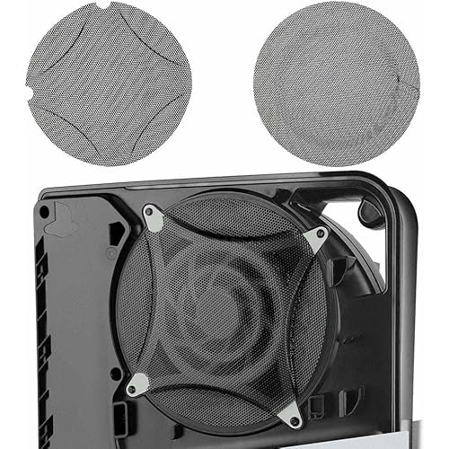 Metal PS5 Slim Dust Cover Protector, 2 Pack Fan Dustproof Filter Mesh, High-Density Breathable Mesh Dust Cover for PS5 Cooling Fan, Compatible with Digital & Disc Edition (Black)