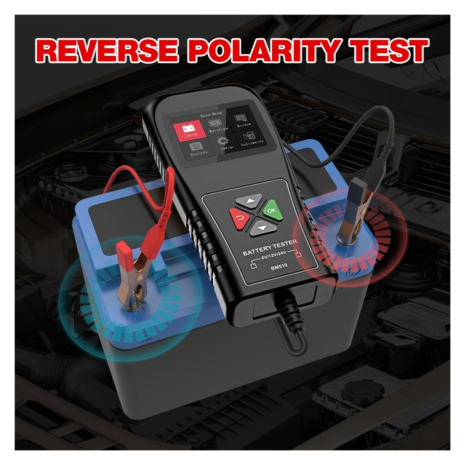Tester Akumulatora Samochodowego 6V 12V 24V Motocykl Ciężarówka Tester Pojemności Akumulatora Rozruchu Ładowania Tester Obwodów Skaner Profesjonalne Narzędzie Diagnostyczne