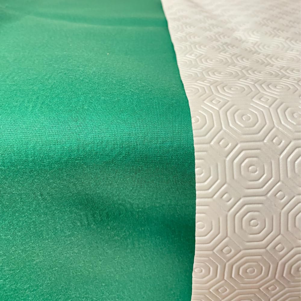 acquaverde | Mollettone Copritavolo, Panno in Feltro Verde Antimacchia e Base in PVC Bianco Antiscivolo e Antiurto, cm 140x180, Tovaglia Protettiva per Tavolo Rettangolare e da Gioco – MADE IN ITALY