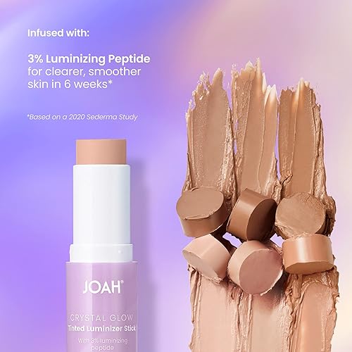 Miniatura 6 de JOAH Crystal Glow - Lápiz luminizador tintado, resaltador de maquillaje coreano multitarea y barra bronceadora, fórmula personalizable para un