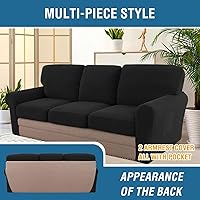 Vista 76 de H.VERSAILTEX Multi-Pieces Sofa Covers Stretch Couch Covers Form Fitted Seats and Back Cushions Covers