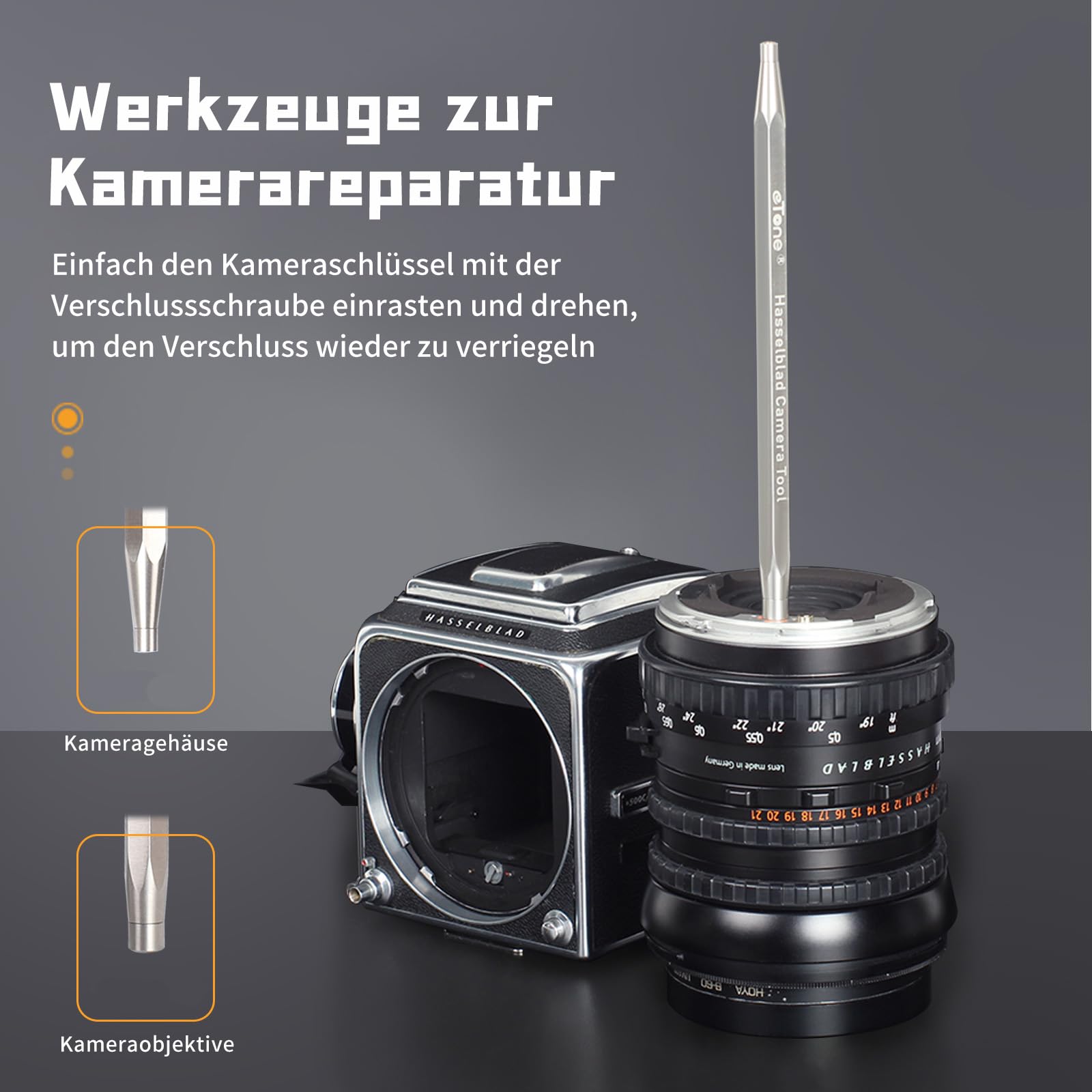 eTone Kamera-Reparaturwerkzeug, Aufziehwerkzeug 500/501/503 Ersatzwerkzeug CameraKey für Hasselblad-Kamera