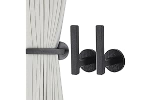 2-Piece Self-Adhesive L-Shaped Wooden Curtain Tiebacks: A Modern Solution for Convenient Curtain Management