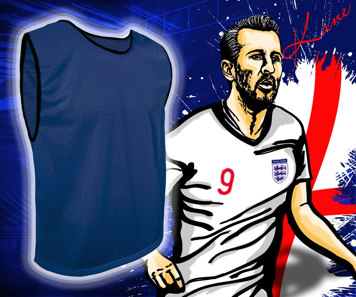 Fußball Leibchen Set 10 Stück: 2 Farben - 5 von jeder Farbe, für Kinder und Erwachsene, Markierungshemd-Trainingsleibchen ohne Logo, Team-Spiel Bibs für Herren Damen Senioren Junioren