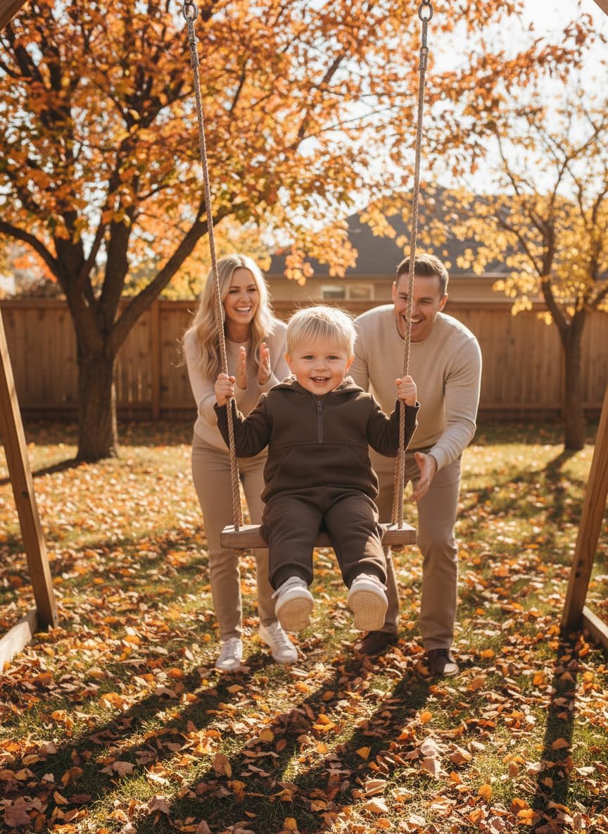 Happy Town Baby Clothes for Girls Boys Solid Color Half-Zip Sweatshirt and Sweatpants Outfits Set Fall Toddler Sweatsuit - Image 4