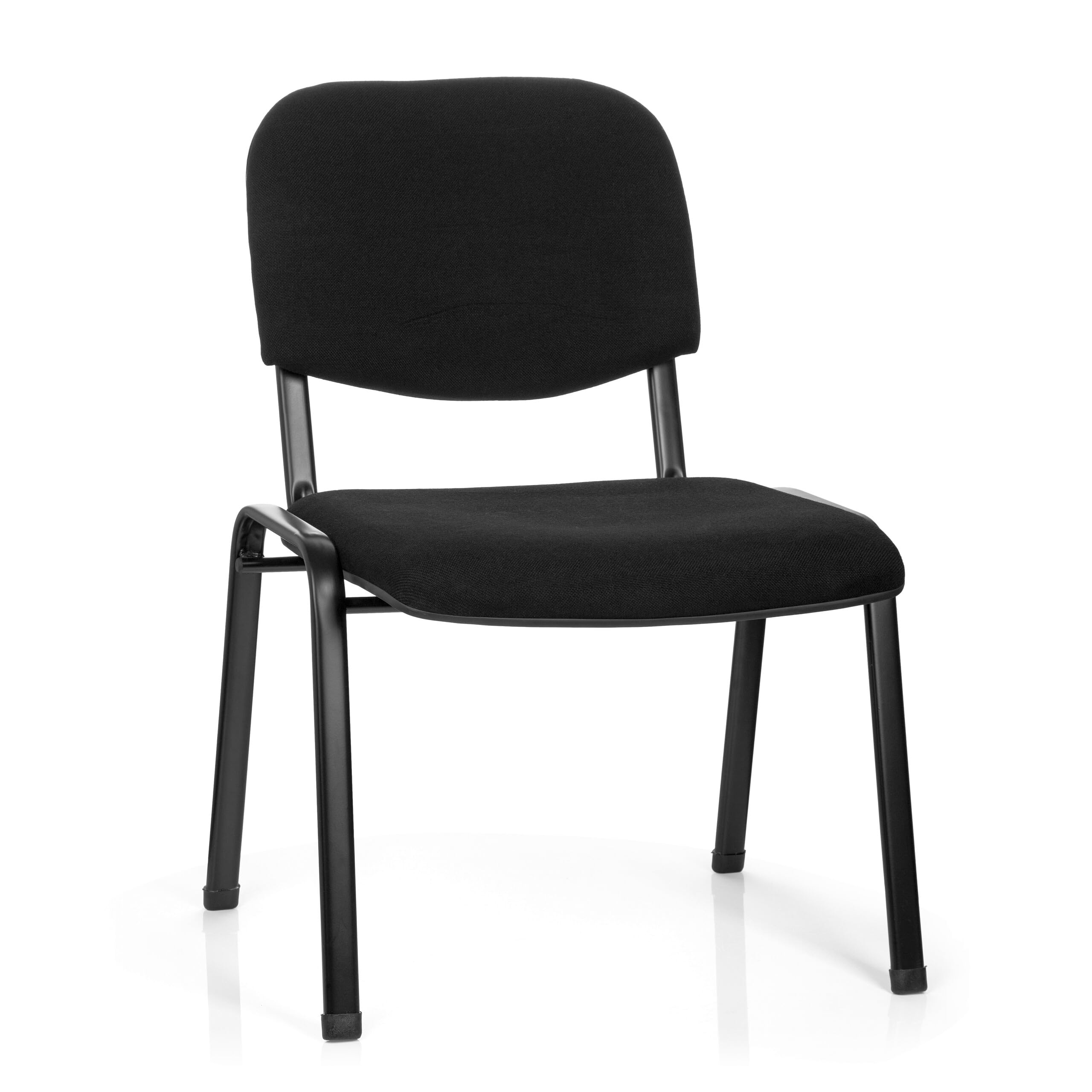 hjh OFFICE Chaise de conférence XT 600 XL en Tissu, Assise Extra Large, Chaise Ergonomique, Dossier empilable, jusqu'à 150 kg (Noir)