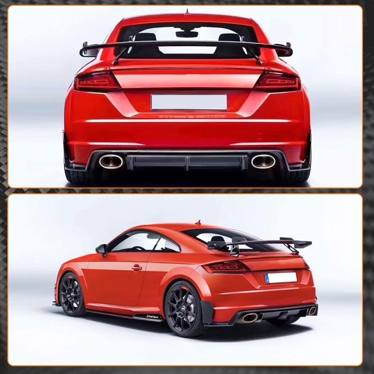 Heckflügel Spoiler für Audi TT TTS TTRS Quattro 2-Türer 2015 2016 2017 2018 22019 2020,Auto Heckflügel Spoiler Außen Teile,Auto Spoiler,Tuning Zubehör