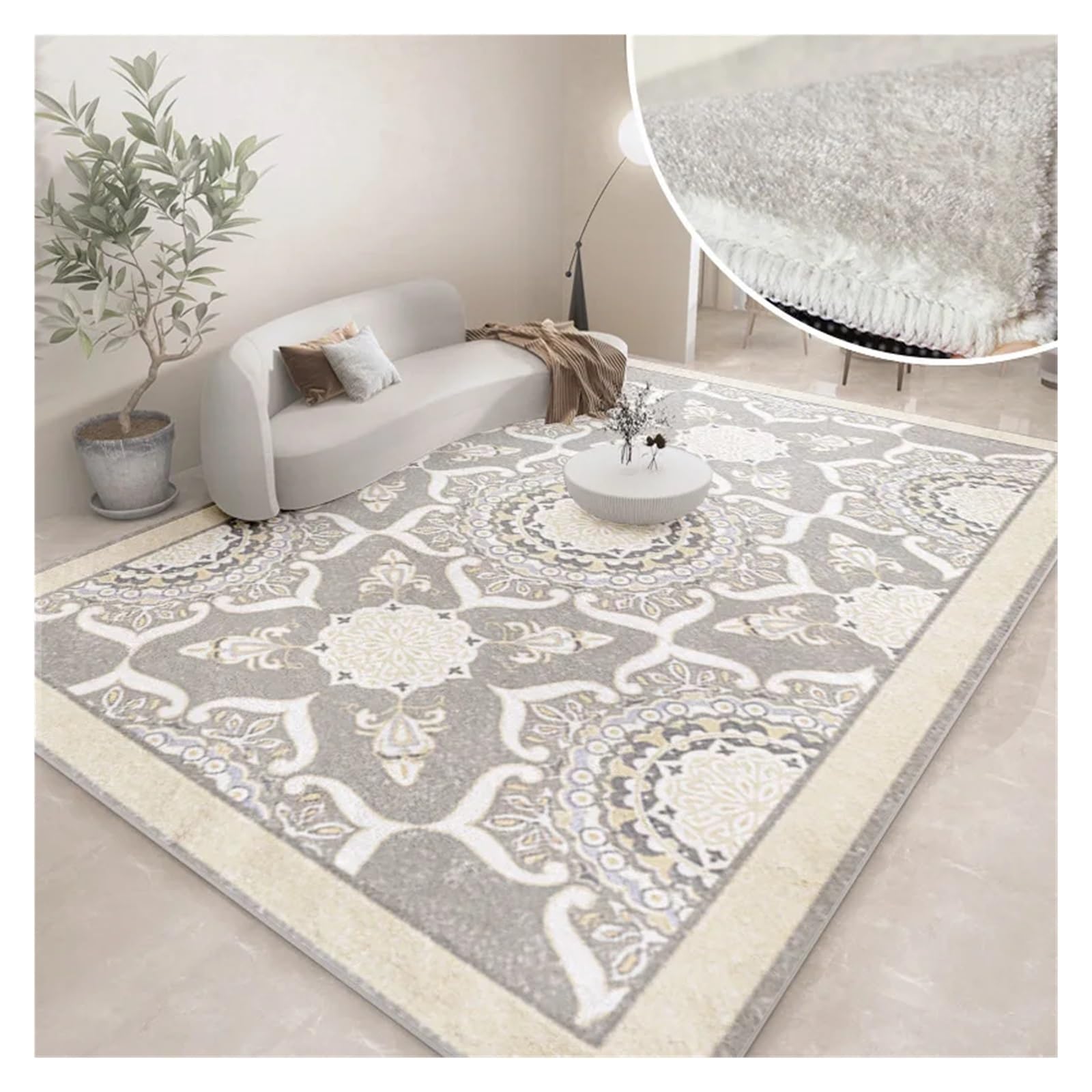 Tapis de salon rouge 200x300cm en peluche épaisse pour décoration
