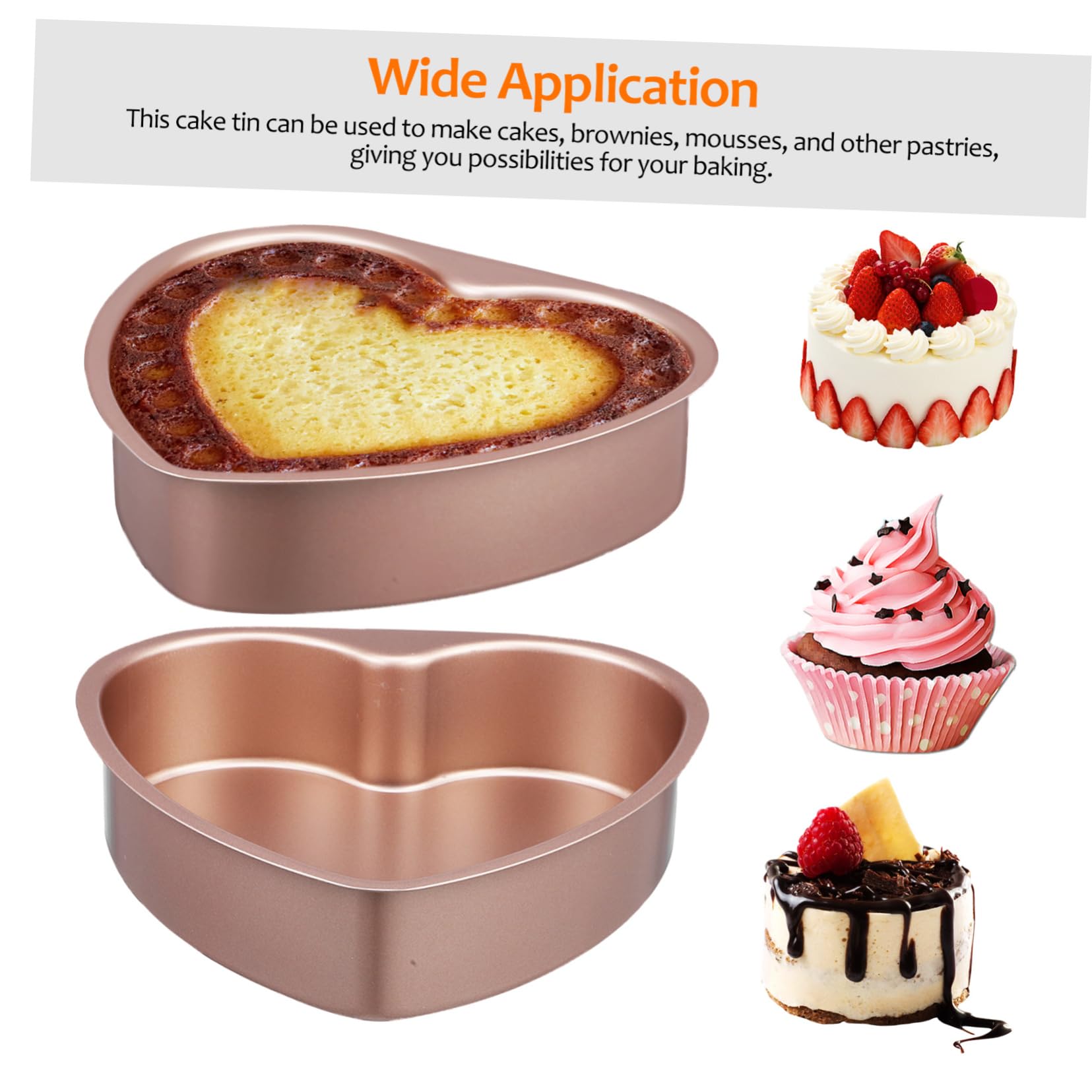 Hemoton – Stampo In Silicone Per Muffin A Forma Di Cuore – 4 Cavità – Antiaderente – 40x23x1,5 Cm