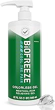 Biofreeze Pain Relief Gel, Arthritis Pain Reliver, Knee & Lower Back Pain Relief, Sore Muscle Relief, Neck Pain Relief, Pharmacist Recommended, FSA Eligible, 32 FL OZ Biofreeze Menthol Gel