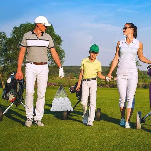 Miniatura 4 de Paquete de 100 pelotas de golf de práctica de flujo de aire, bolas de golf de plástico huecas, entrenamiento o campo de conducción, práctica de