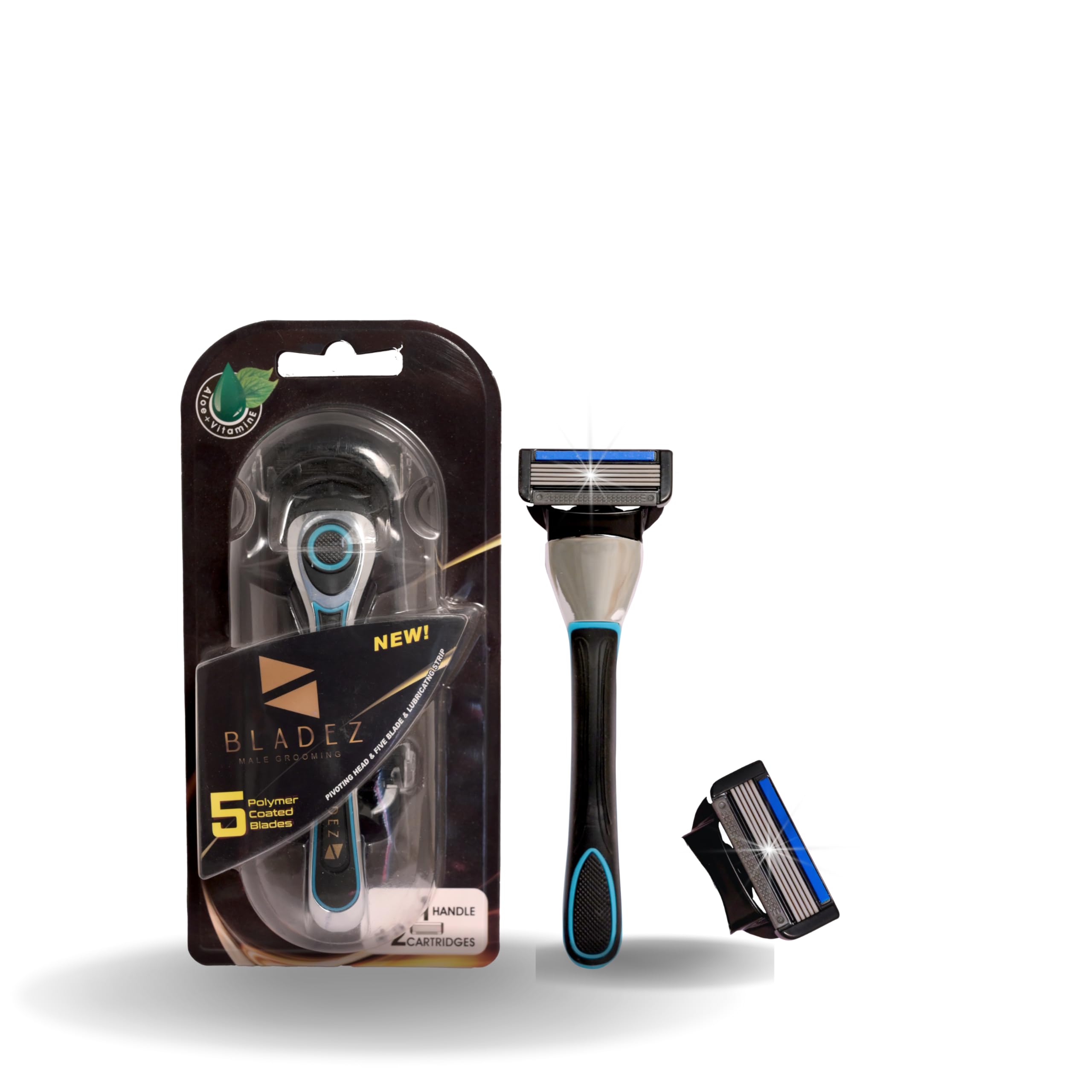 BLADEZ Shaving Razor 5 Blade Quick & Easy Hair Removal With Aloe+Vitamin, Flexible & Rounded Head, Non-Slip Handle (B0D2TCPYDL) Amazon Price History, Amazon Price Tracker
